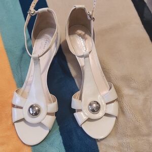 Coach Women's White Patent Sandals